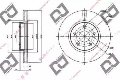 Тормозной диск DJ PARTS BD1461